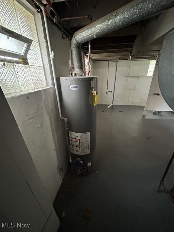 utilities featuring gas water heater