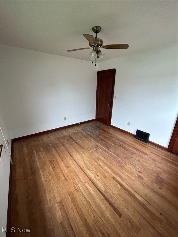 empty room featuring light hardwood / wood-style flooring