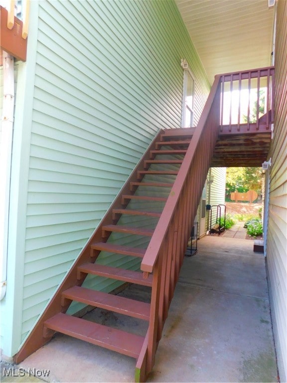 view of stairway