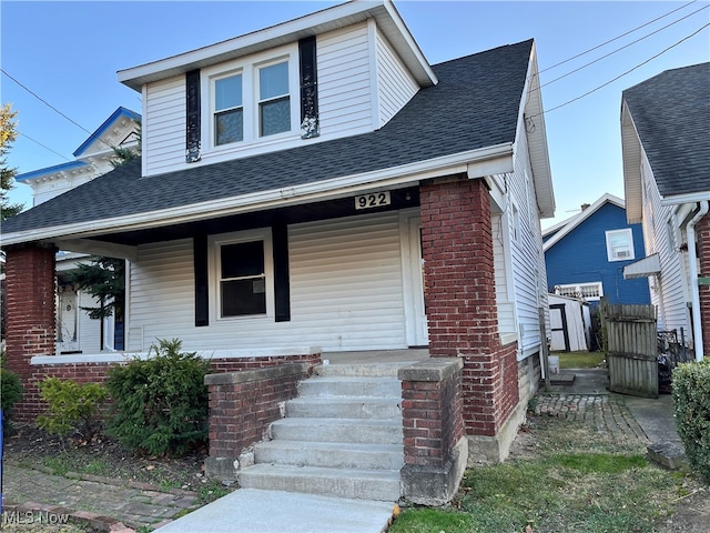 view of front of house featuring a porch