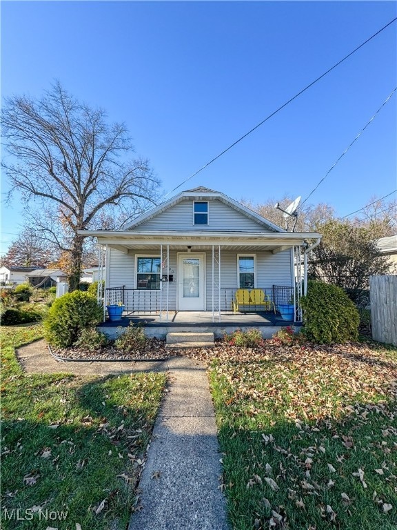 bungalow-style home featuring a porch