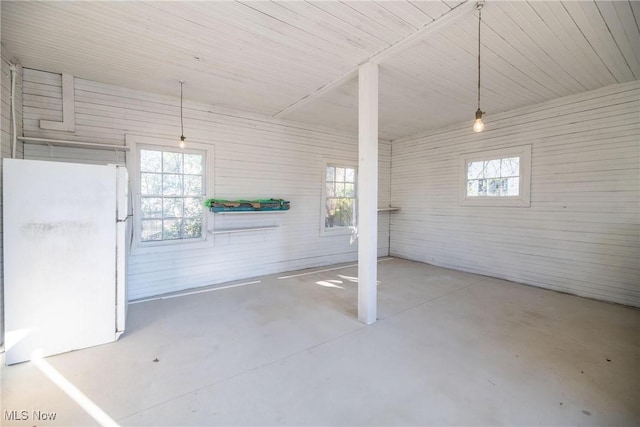 interior space with white refrigerator