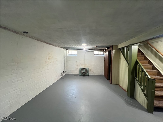 view of basement