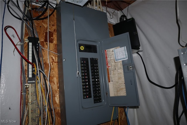 utility room featuring electric panel