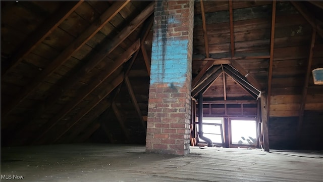 view of attic