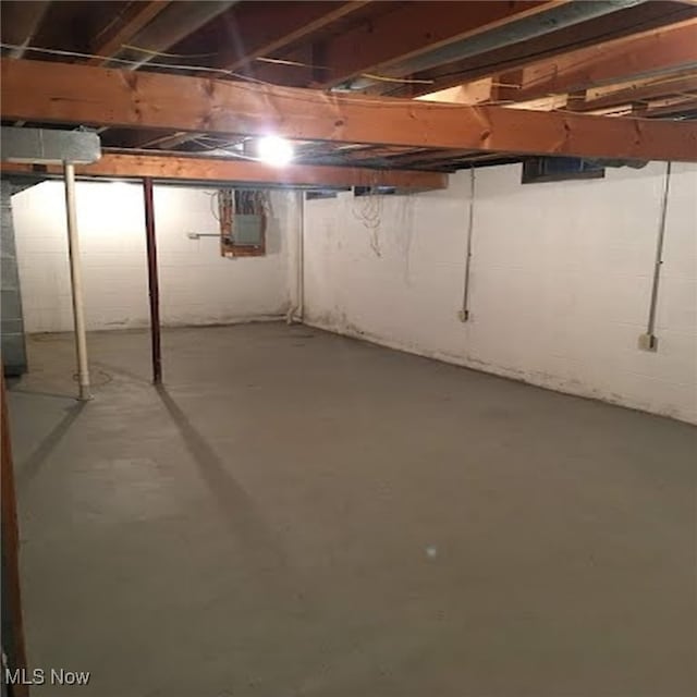 view of basement