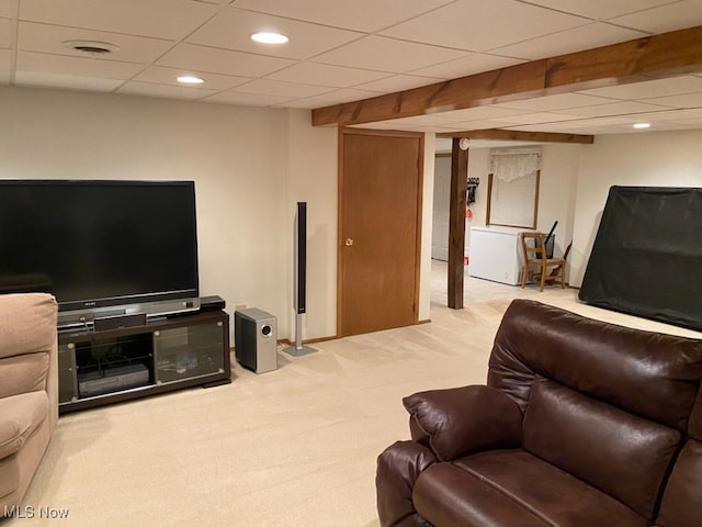 view of carpeted living room