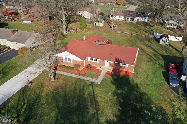 birds eye view of property