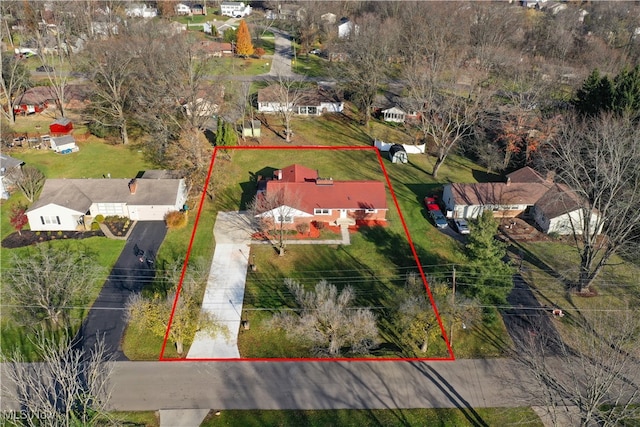 birds eye view of property