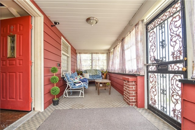 view of sunroom