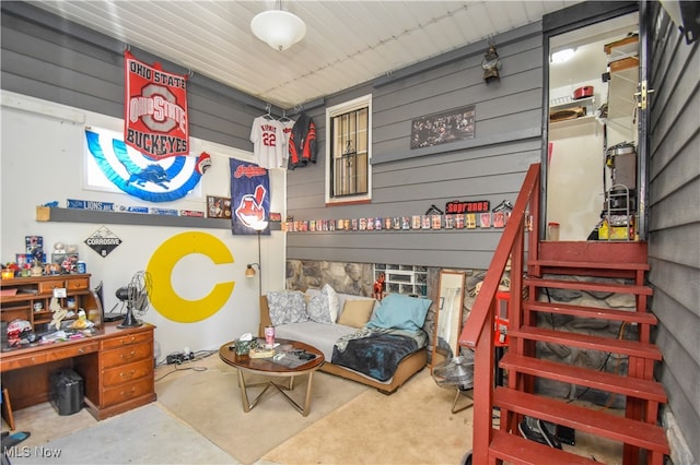 interior space with concrete flooring