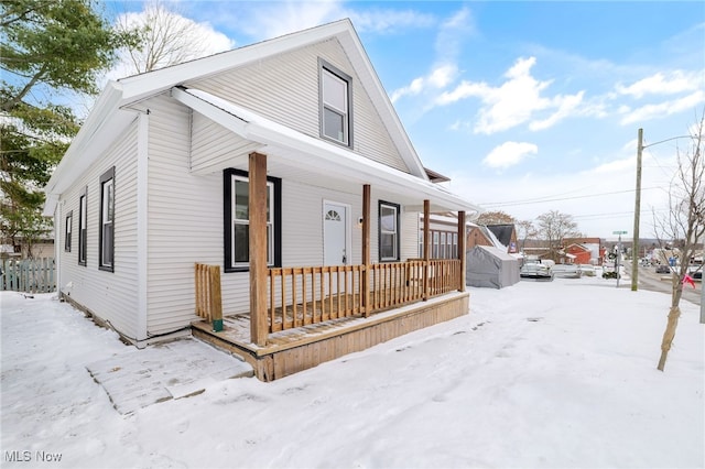 view of front of property with a porch