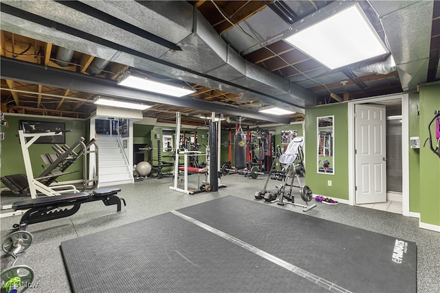 view of workout area