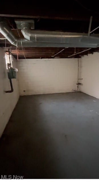 view of basement