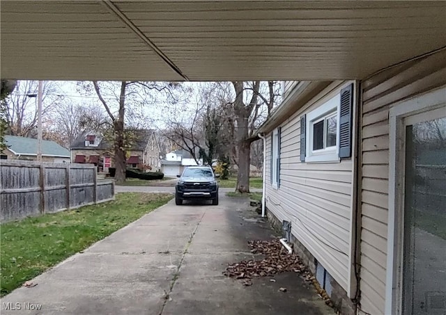 view of patio featuring a carport