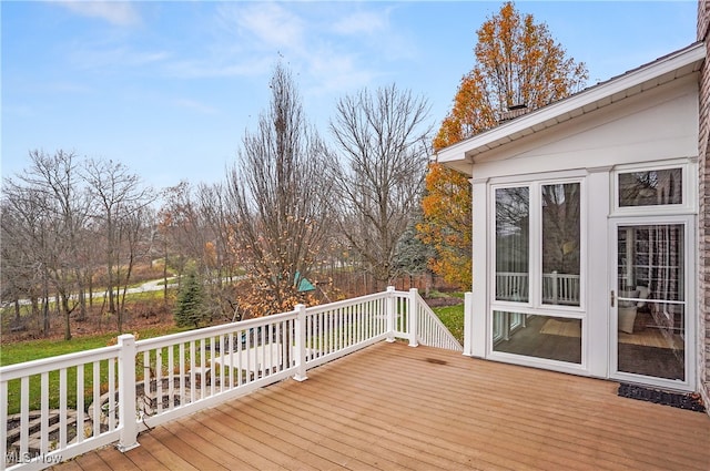 view of wooden deck