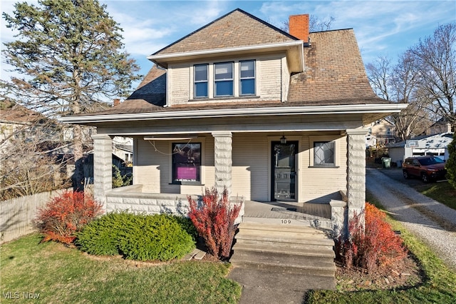 view of front facade with a porch