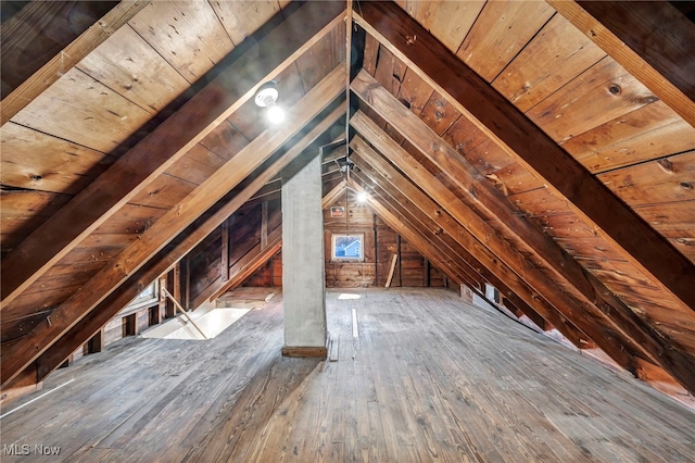 view of attic