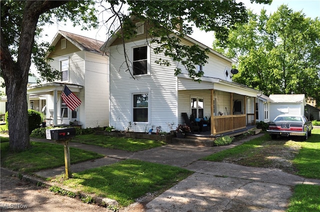 view of front of home featuring a porch