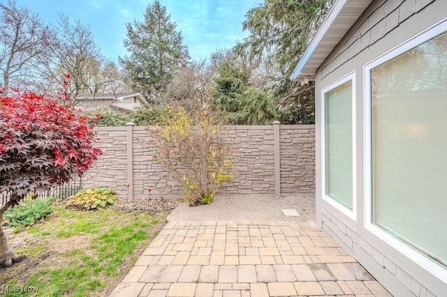 view of patio / terrace with fence