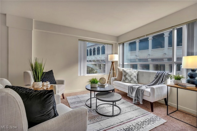 view of carpeted living room