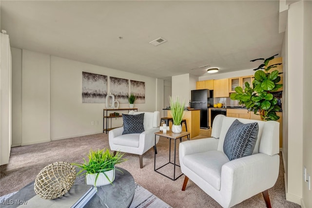 view of carpeted living room