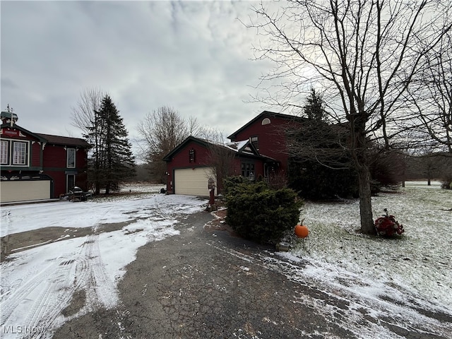 view of snow covered exterior