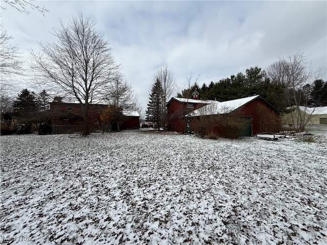 view of snowy yard