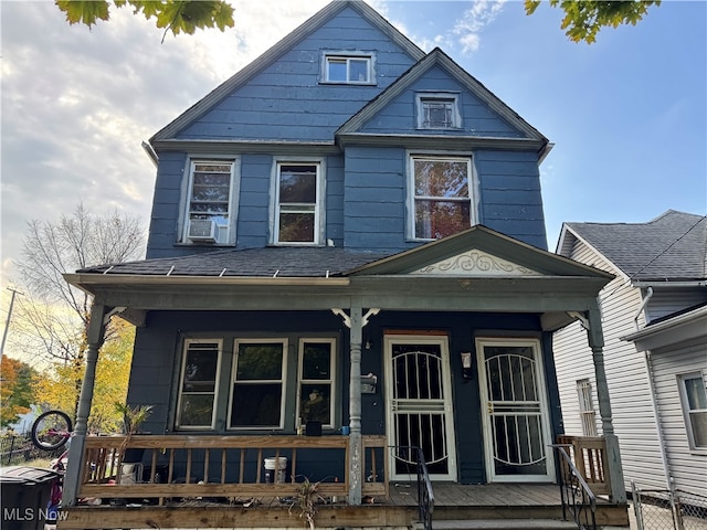 view of front of property with a porch