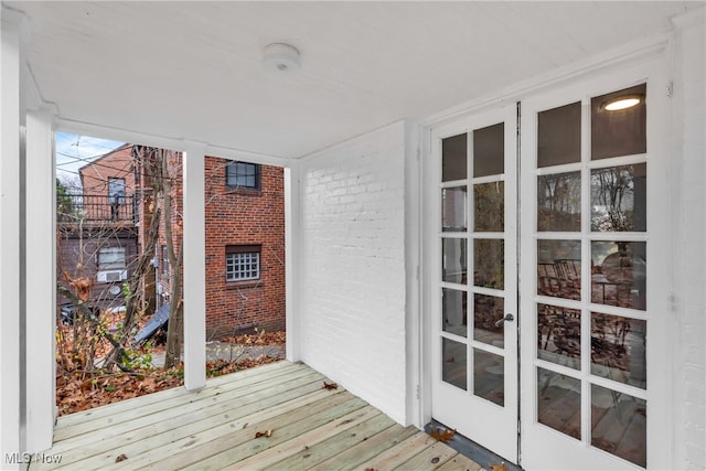 deck featuring french doors