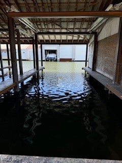 view of dock area