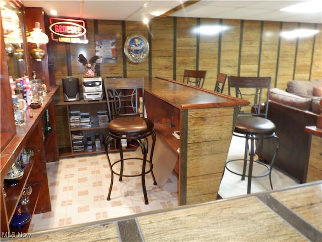 view of bar