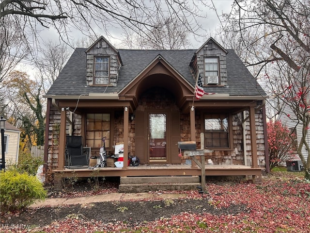 view of front of home with a porch