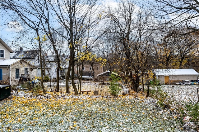 view of snowy yard