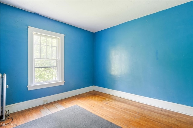 spare room featuring hardwood / wood-style flooring