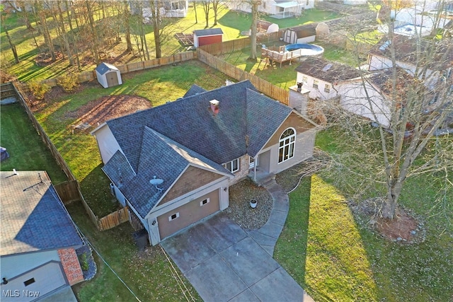 birds eye view of property