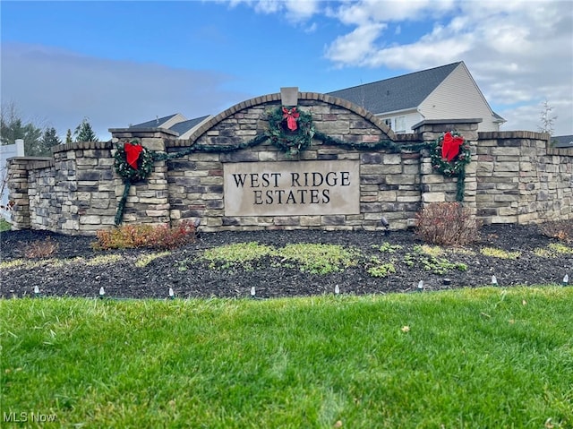 view of community sign