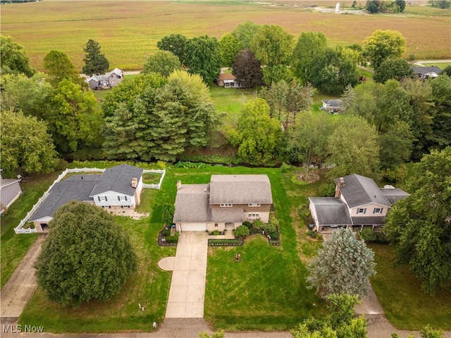 bird's eye view featuring a rural view