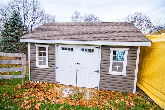 view of outbuilding