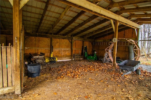 view of horse barn