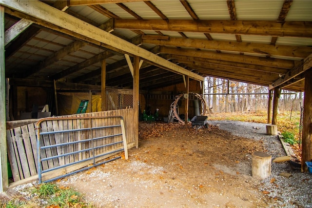 view of horse barn