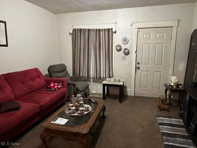 view of carpeted living room