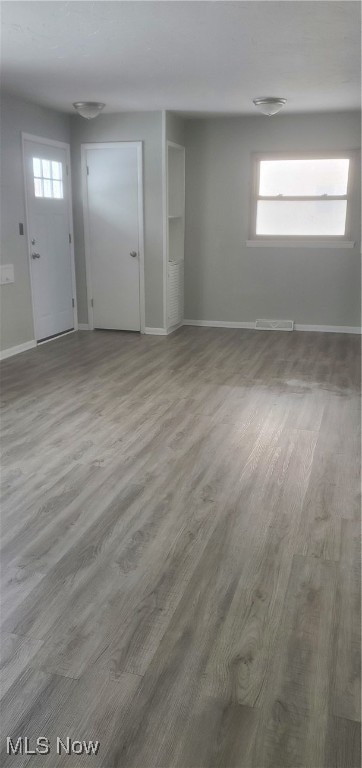 entryway featuring a healthy amount of sunlight and wood-type flooring