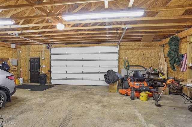 garage featuring electric panel