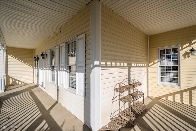 exterior space with covered porch