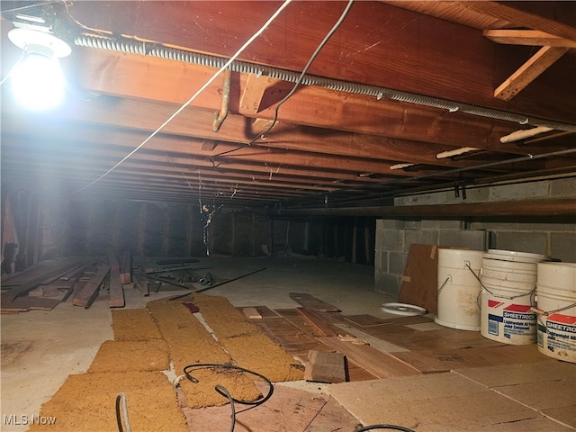 view of basement