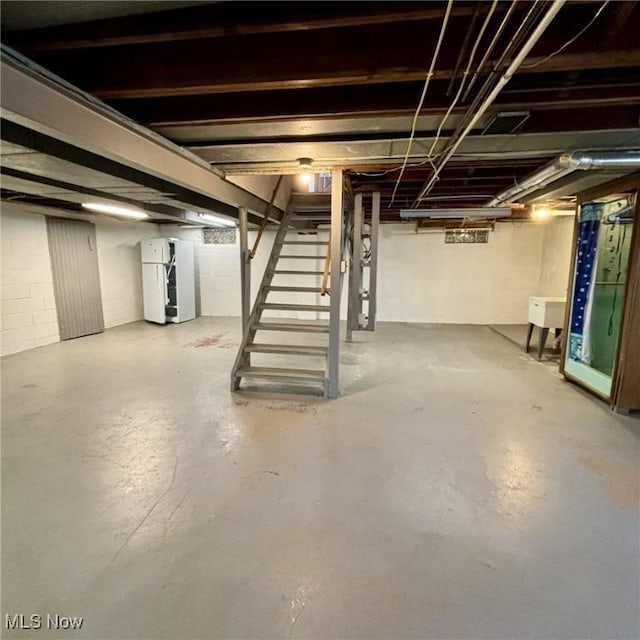 view of basement