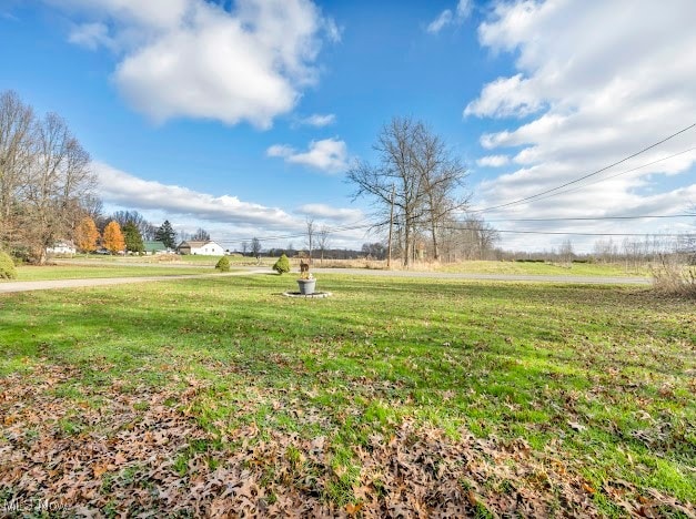 view of yard featuring a rural view