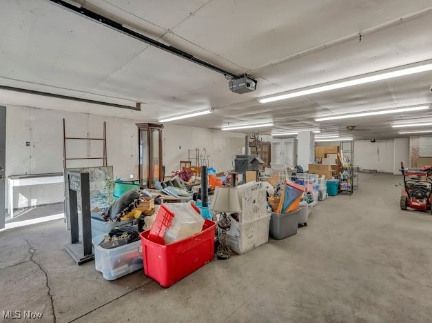 garage featuring a garage door opener