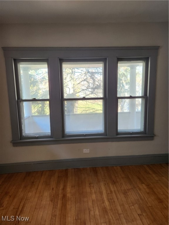 interior space featuring hardwood / wood-style floors and plenty of natural light
